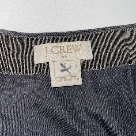 J. Crew Womens Pleated Skirt Knee Length Lined Casual Flare Gray Size 0 - Picture 5 of 8